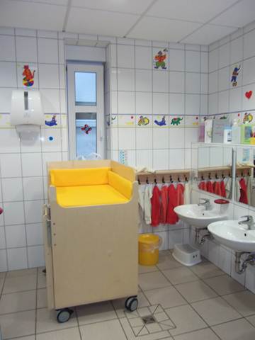 Das Kinderbad im Erdgeschoss